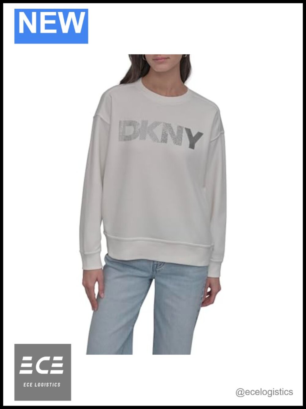 Embellished Crew Neck Pullover Sweatshirt Regular Fit Letter Print